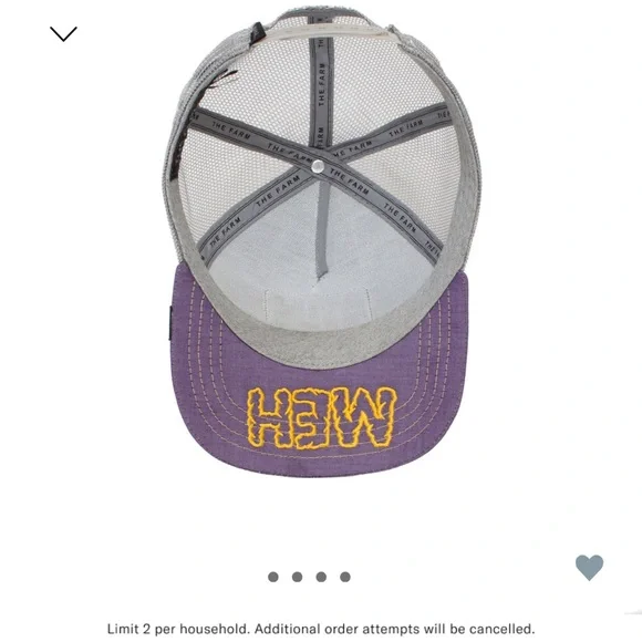 NIB Limited Edition Goorin Brothers “Meh” Lazy Bear Trucker Hat - Picture 4 of 6